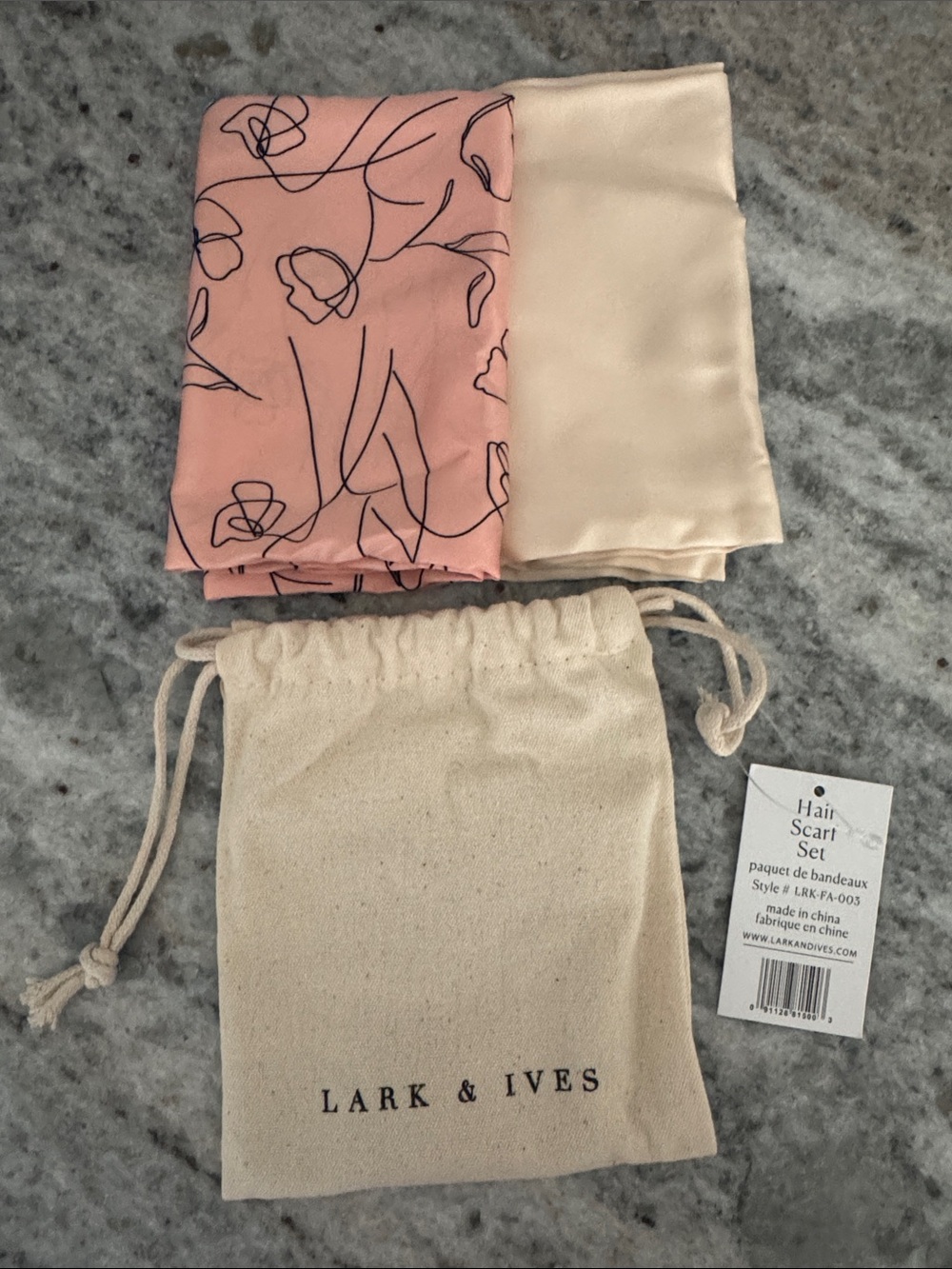Lark & Ives hair scarf set